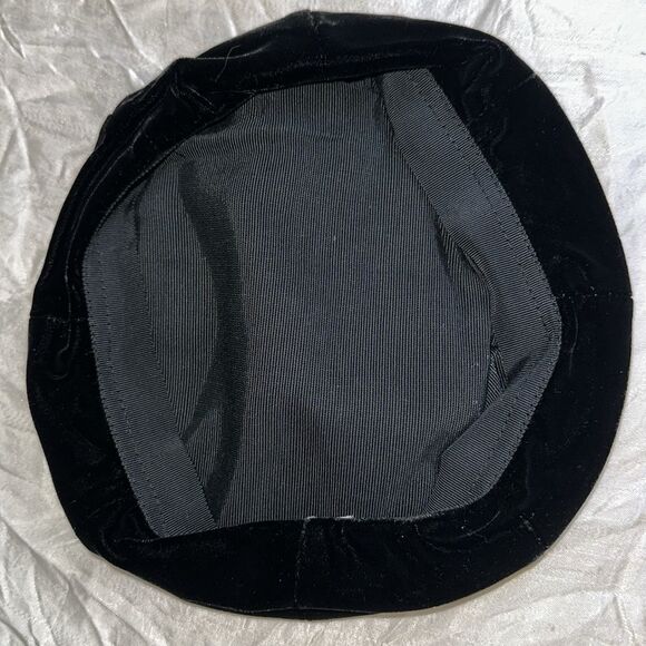 Vintage 50s Black‎ Velvet Beret main image 7